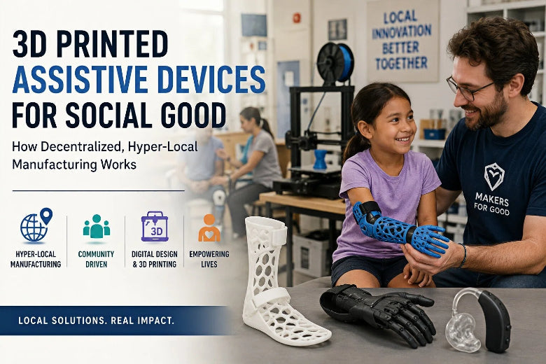 3D Printed Assistive Devices for Social Good: How Decentralized, Hyper-Local Manufacturing Works