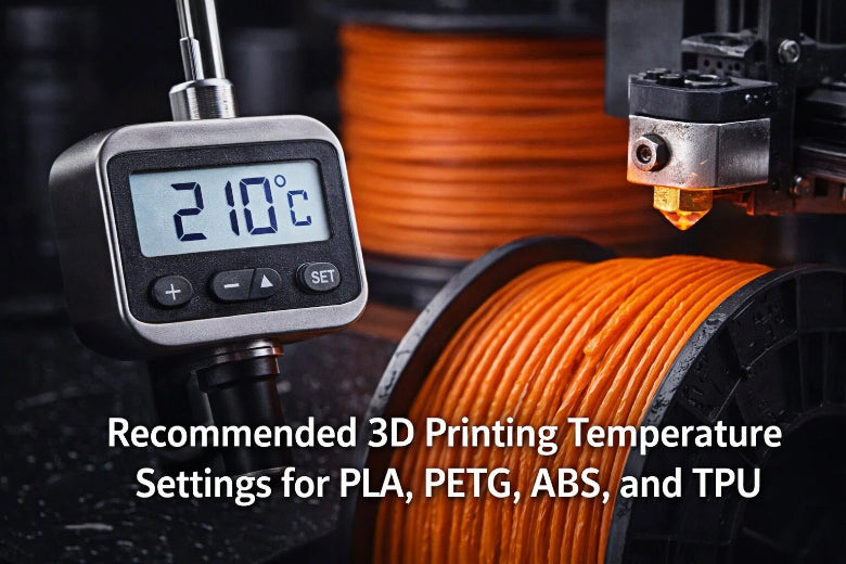 Recommended 3D Printing Temperature Settings for PLA, PETG, ABS, and TPU