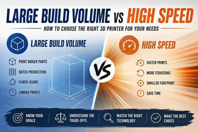 Large Build Volume vs High Speed 3D Printer: How to Choose