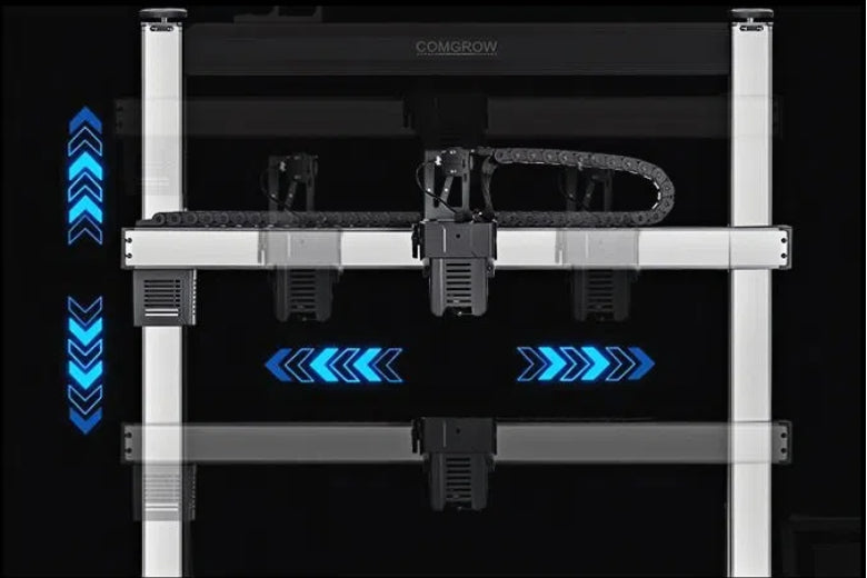 Comgrow T500 3D Printer – FDM Large Format 500mm³, 500mm/s Max Speed, 7" Touchscreen, Linear Rails