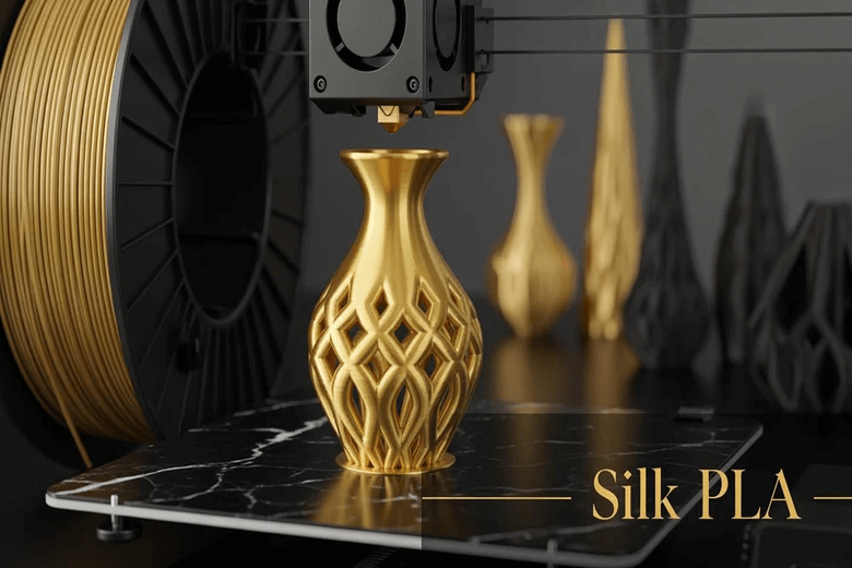 What is silk PLA and why is it popular for 3D printing