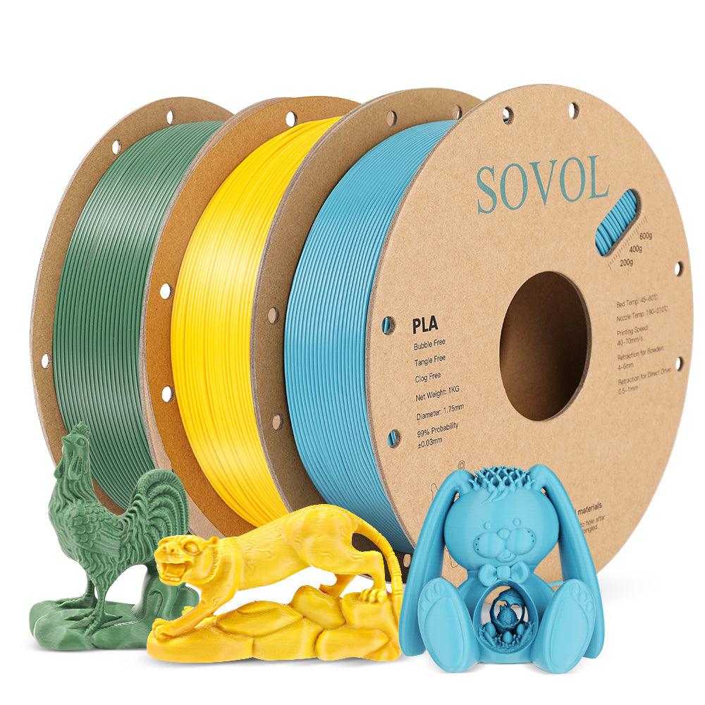 Sovol Best 1.75mm PLA 3D Printing Filament 3KG Bundles 