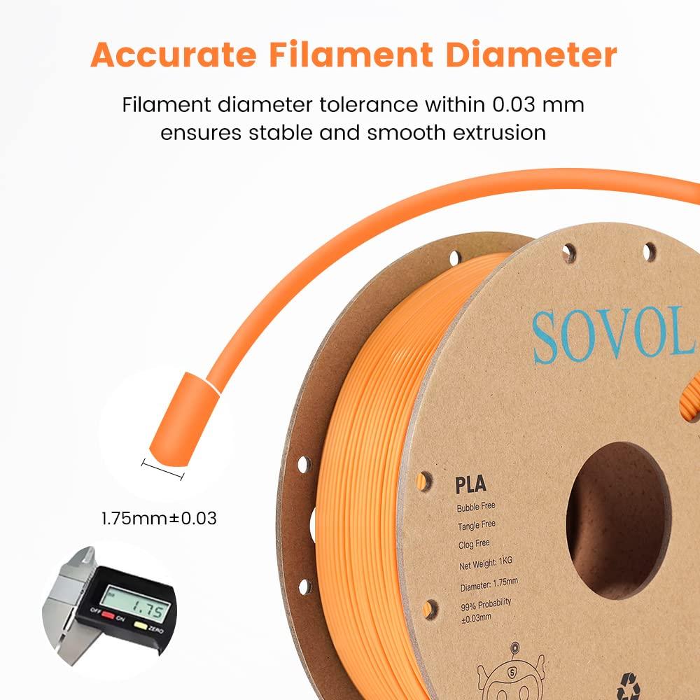 Sovol Silk PLA 3D Printing Filament Single/Dual/Tri/Rainbow Colors 1.75mm Material From the US