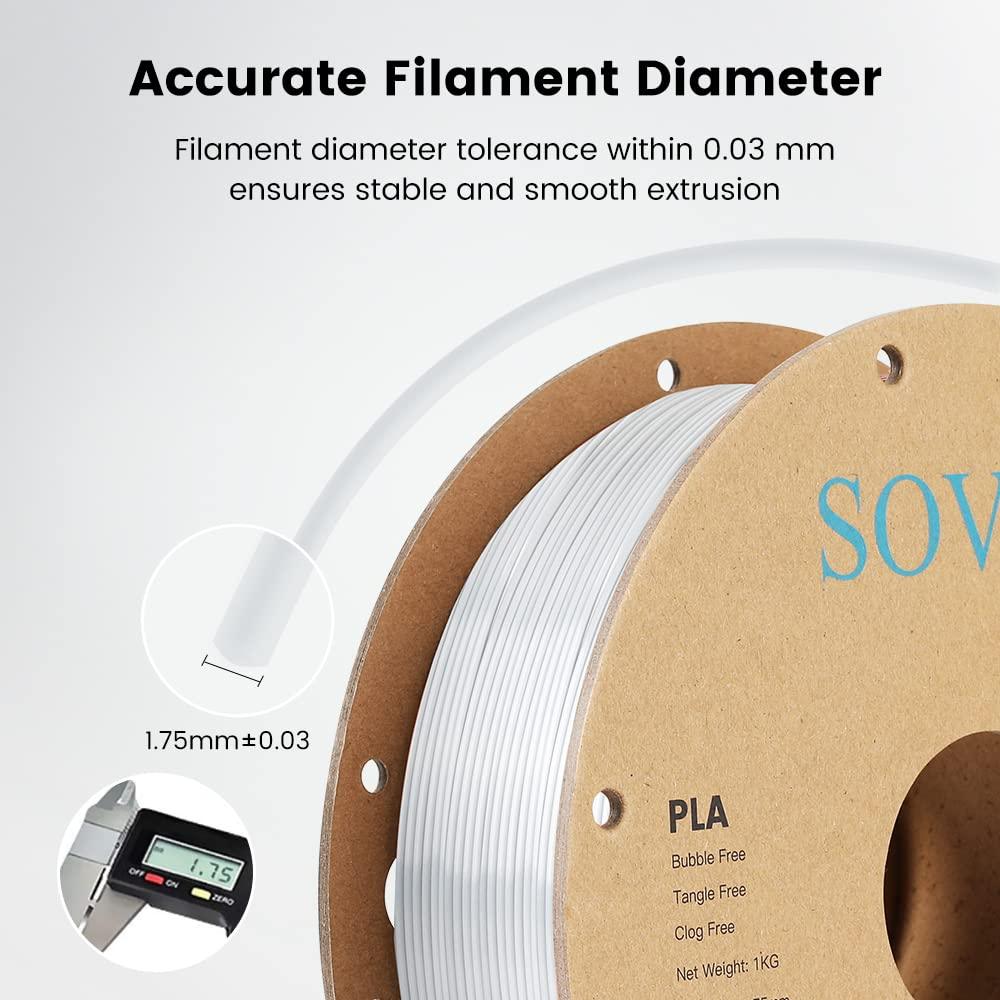 Sovol Silk PLA 3D Printing Filament Single/Dual/Tri/Rainbow Colors 1.75mm Material From the US