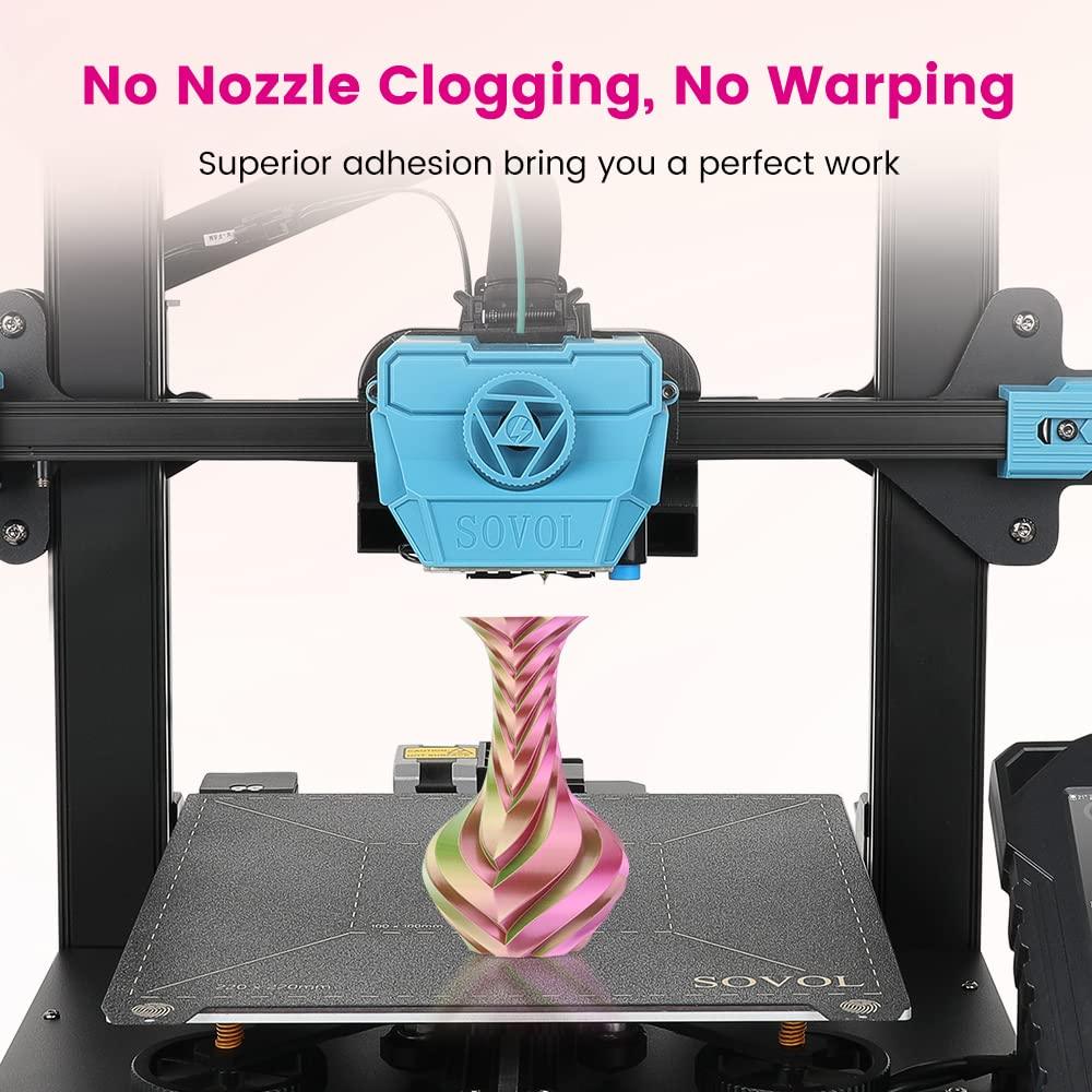 Sovol Silk PLA 3D Printing Filament Single/Dual/Tri/Rainbow Colors 1.75mm Material From the US