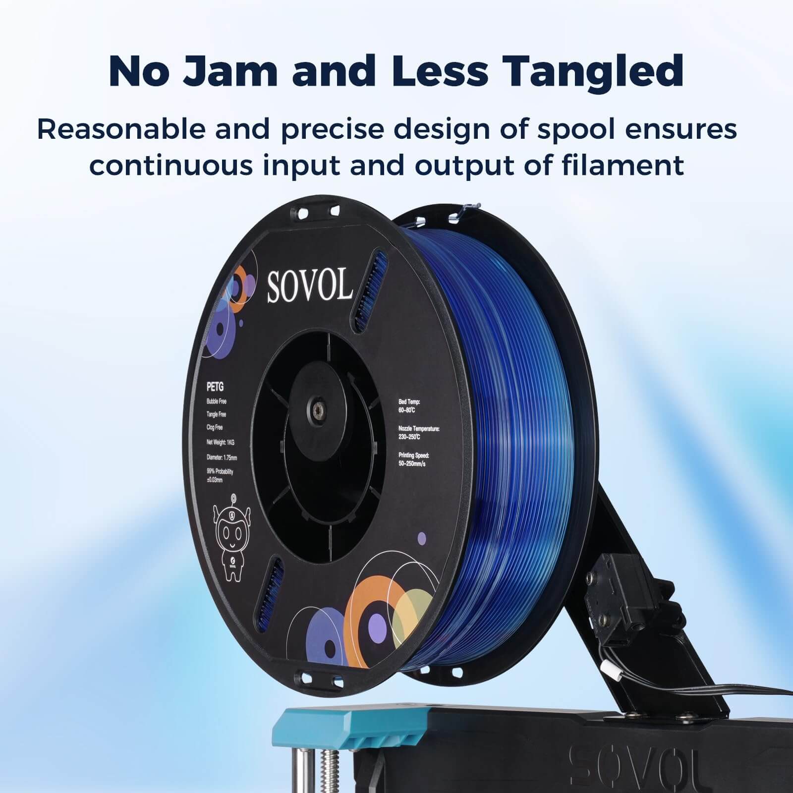 Sovol PETG 3D Filaments Gradient Blue