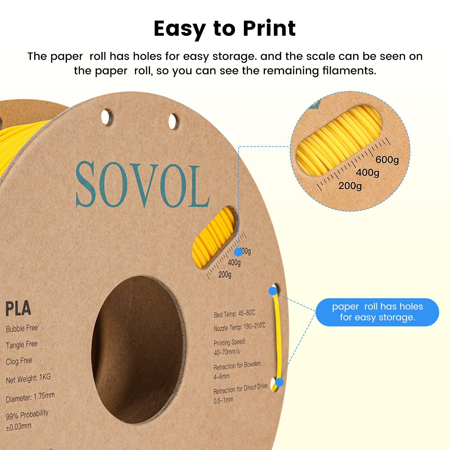 Sovol Yellow PLA Filament