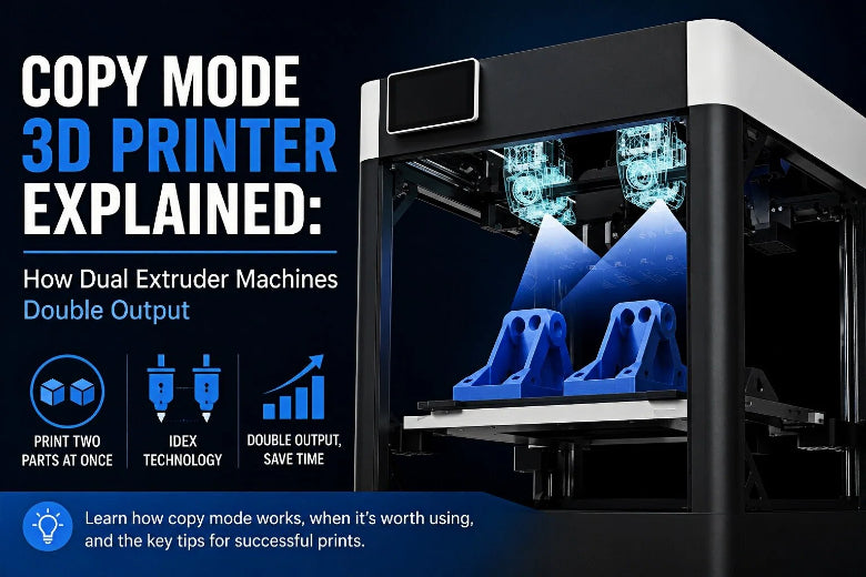 Copy Mode 3D Printer Explained: How Dual Extruder Machines Double Output