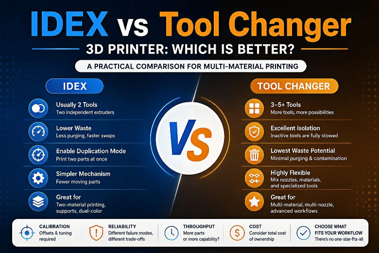 IDEX vs Tool Changer 3D Printer: Which Is Better?
