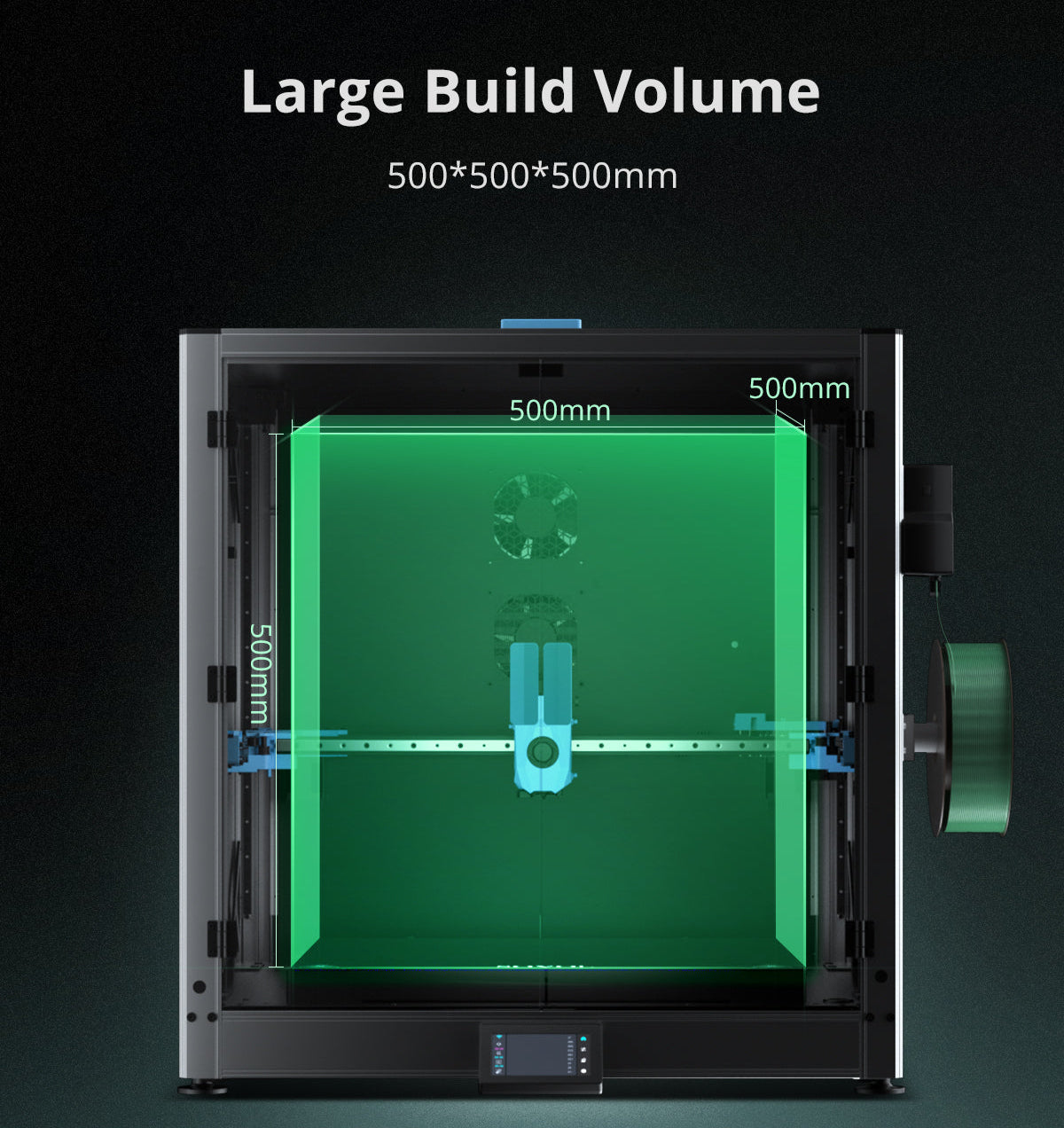 SOVOL SV08 MAX large-format 3D printer — 500x500x500mm build volume for industrial parts, full-scale prototypes and large models