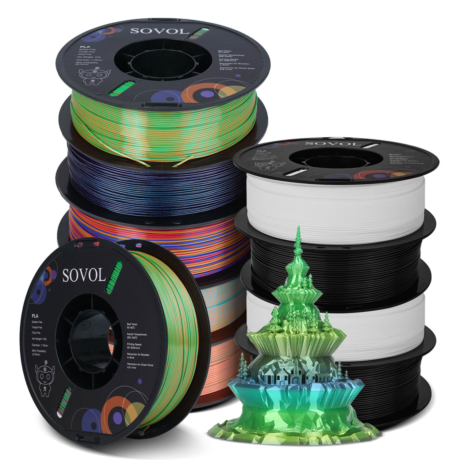 PLA Silk 3D Printing Filaments 10KG