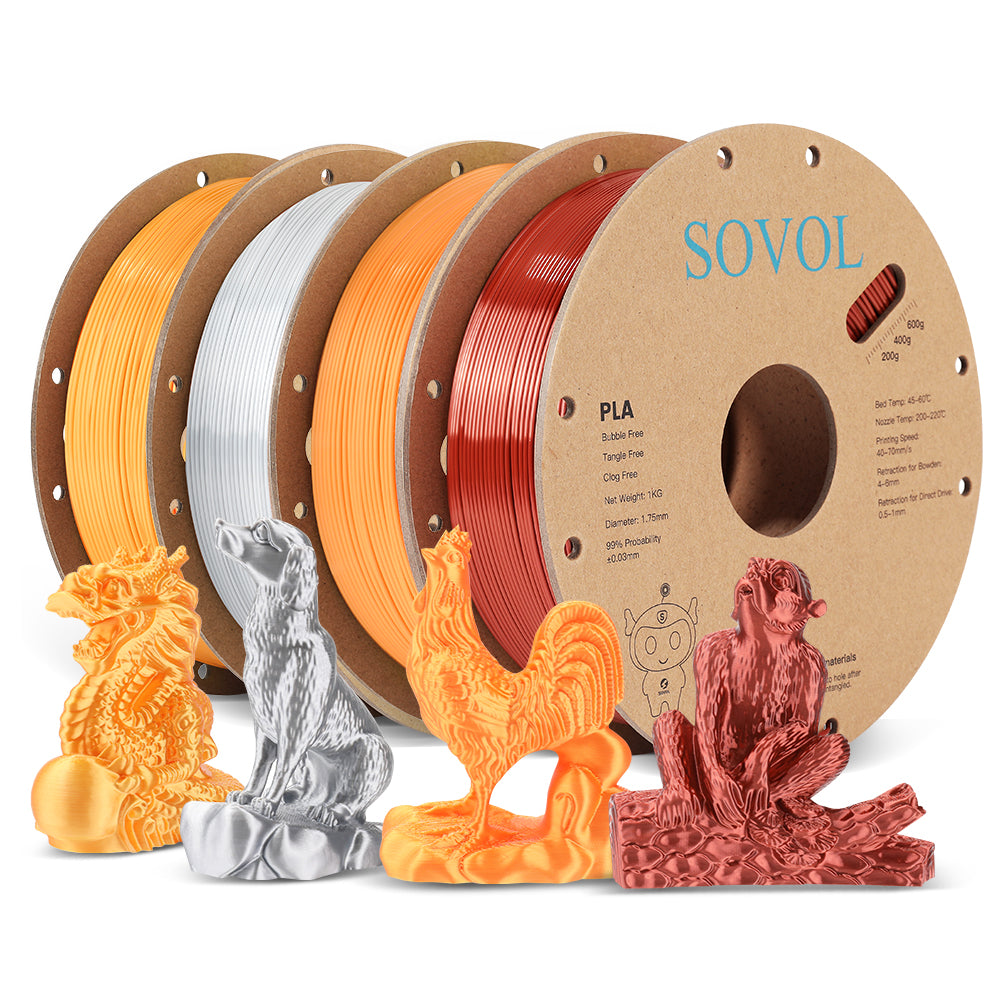 Sovol Silk PLA 3D Printing Filament Single Colors 1.75mm
