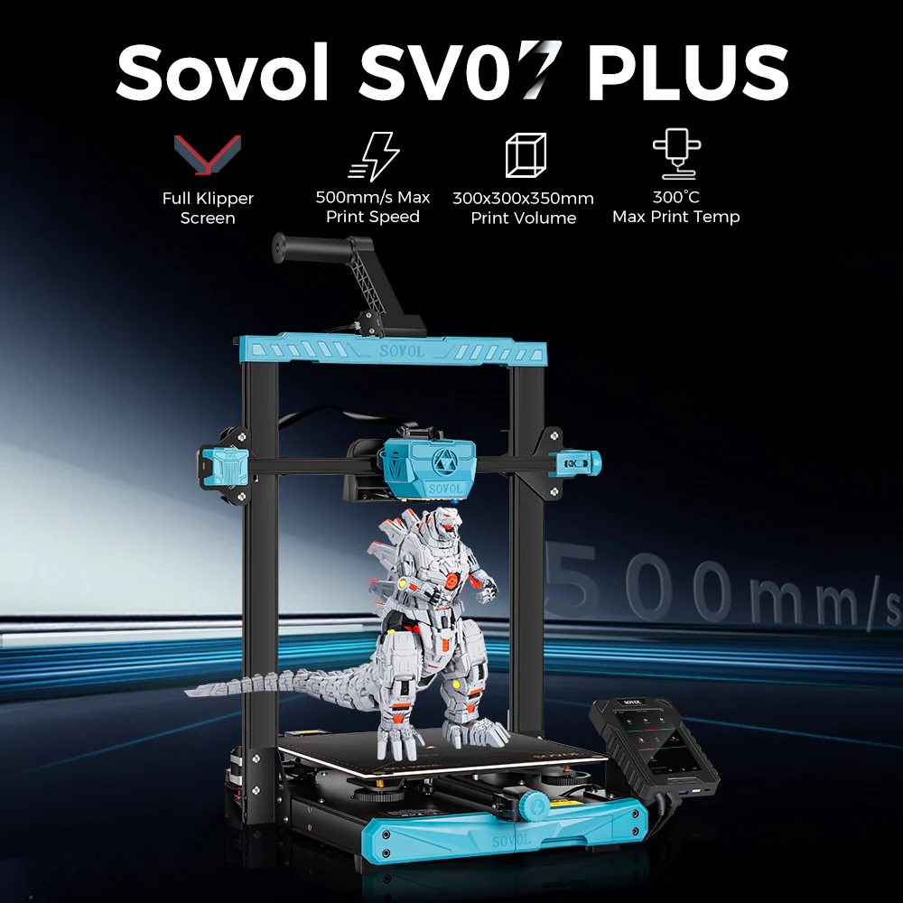 Sovol SV07 Plus, Klipper 3D Printer, Fast 3D Printer, Sovol 3D Printer, 300mm*300mm*350mm