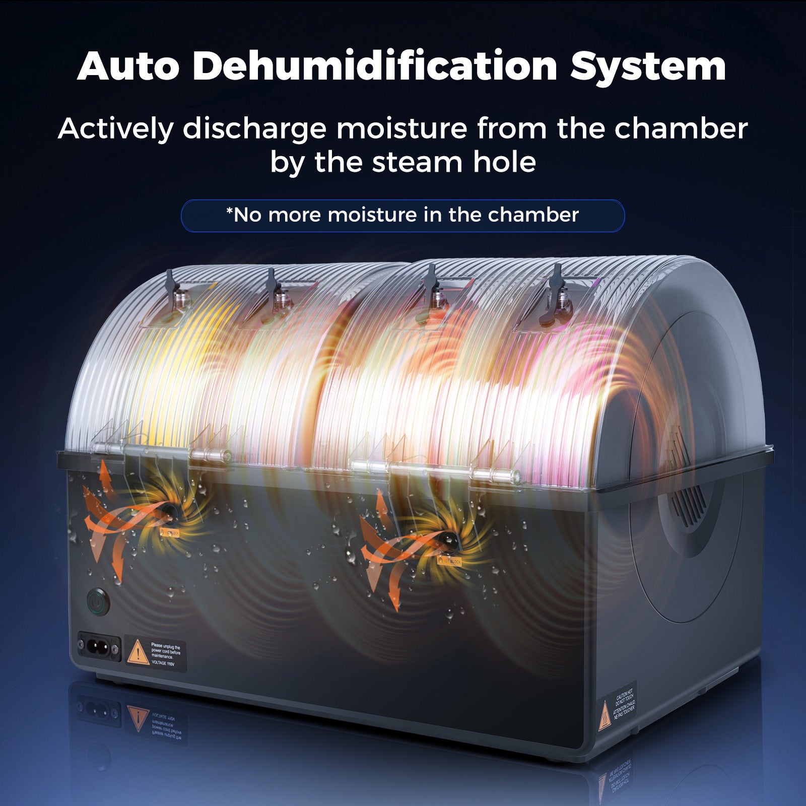Sovol SH03 filament dryer with auto dehumidification system to remove moisture from the chamber.