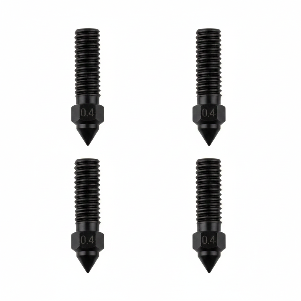 T500 Black Hardened Steel Nozzle 0.4mm 4pcs - Sovol