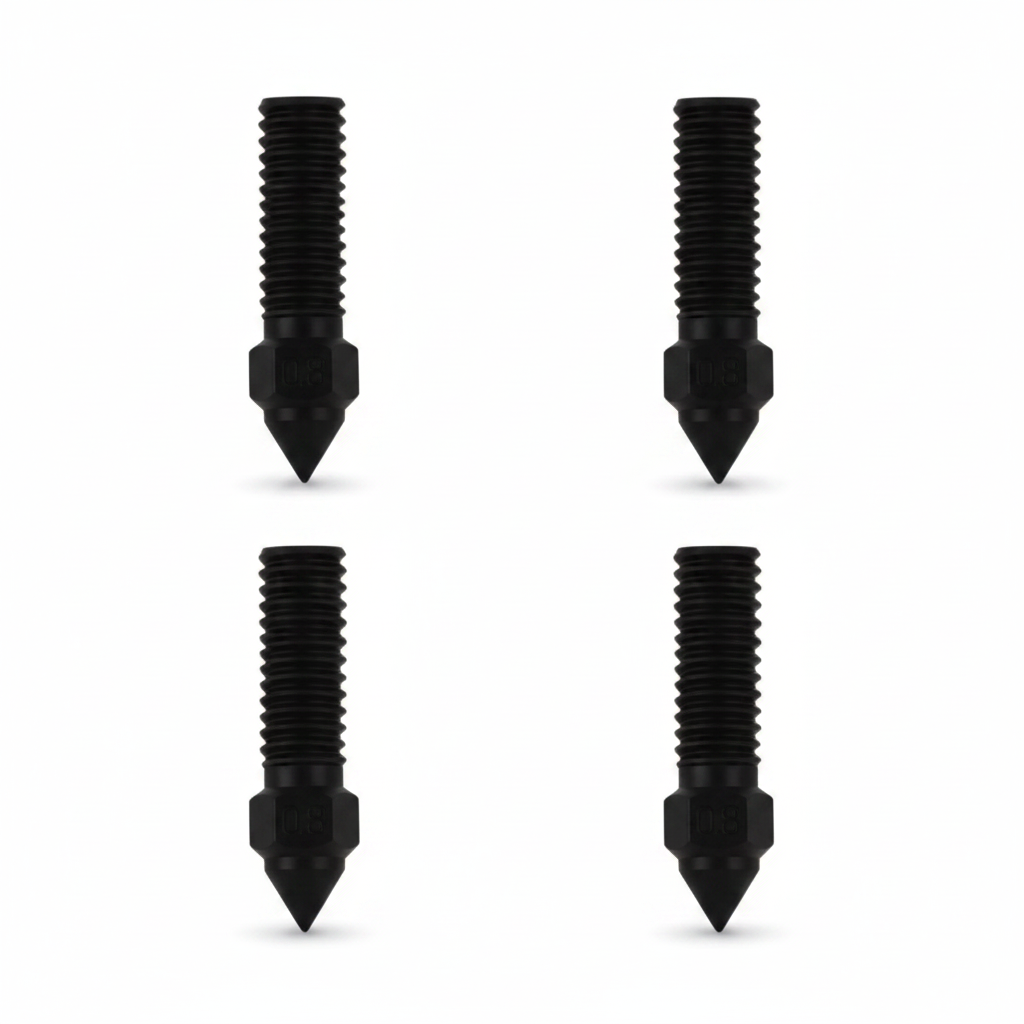 T500 Black Hardened Steel Nozzle 0.8mm 4pcs - Sovol