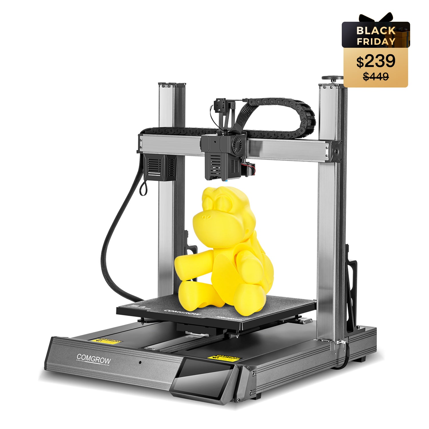 Sovol T300 3D printer Black Friday deal showing precision printing with dual extrusion setup.