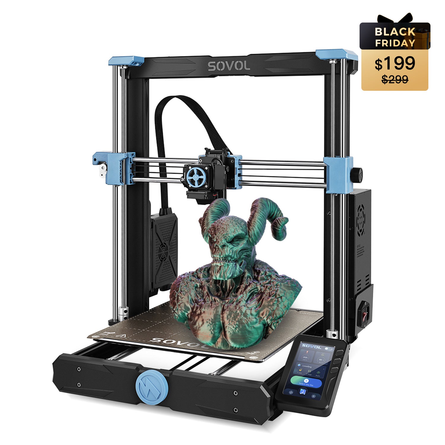 Sovol SV06 Plus 3D printer Black Friday deal with high precision print and upgraded structure.