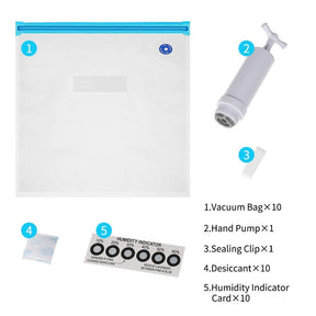 10pcs Reusable Food Vacuum Sealer Bag Storage Bags Food Saver