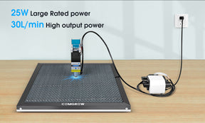 comgrow air assistant pump features 25w large power and 30L/min high output power