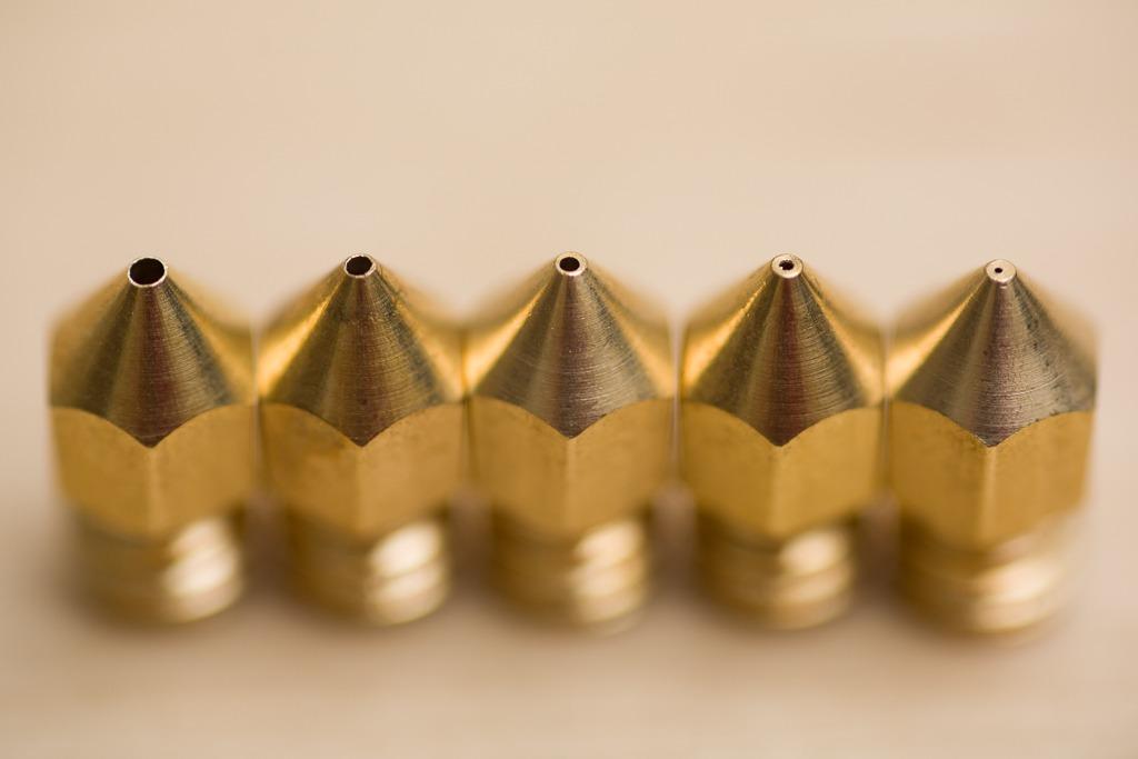 MK8 Nozzle 0.3mm 0.4mm 0.5mm 0.6mm 0.8mm Different Pore Sizes Nozzles Brass Print Head