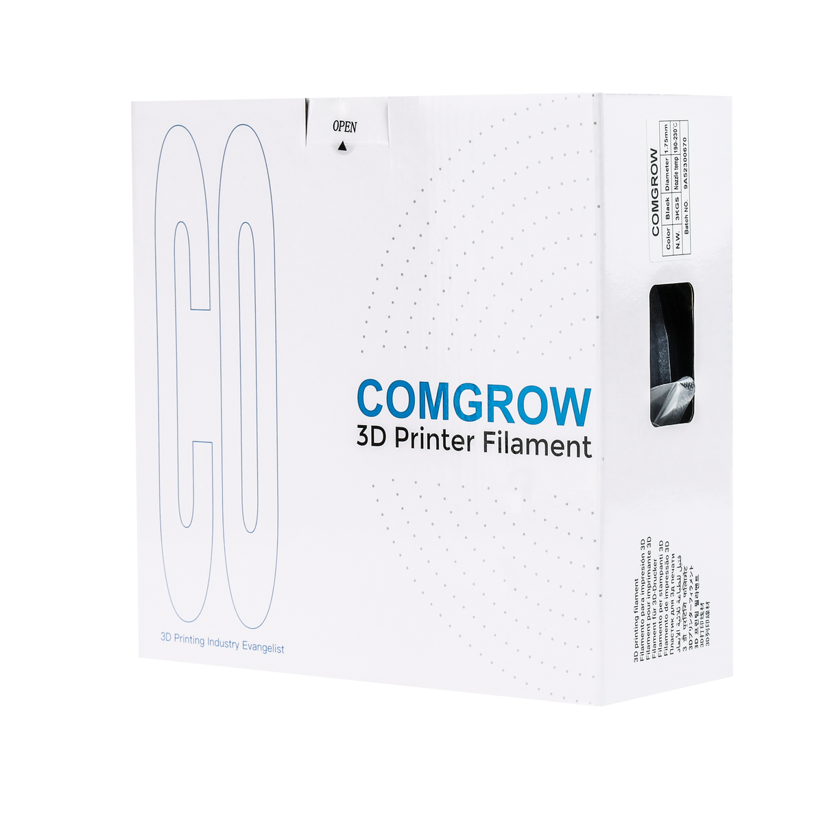 Comgrow 3KG PLA Filament Black/White
